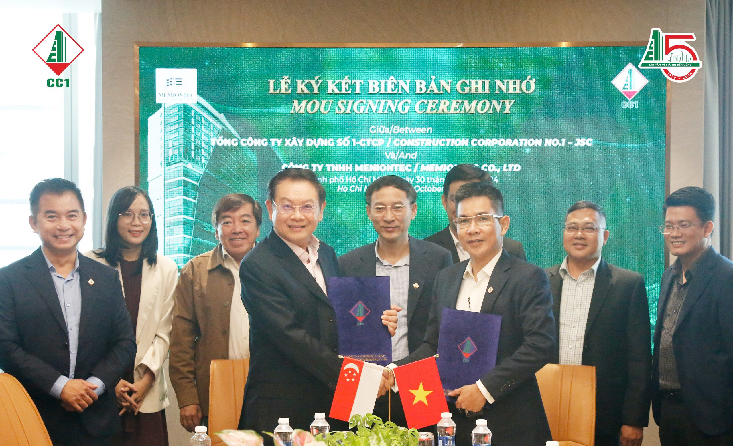 TỔNG CÔNG TY XÂY DỰNG SỐ 1 – CTCP (CC1) KÝ KẾT BIÊN BẢN GHI NHỚ (MOU) VỚI CÔNG TY TNHH MEMIONTEC