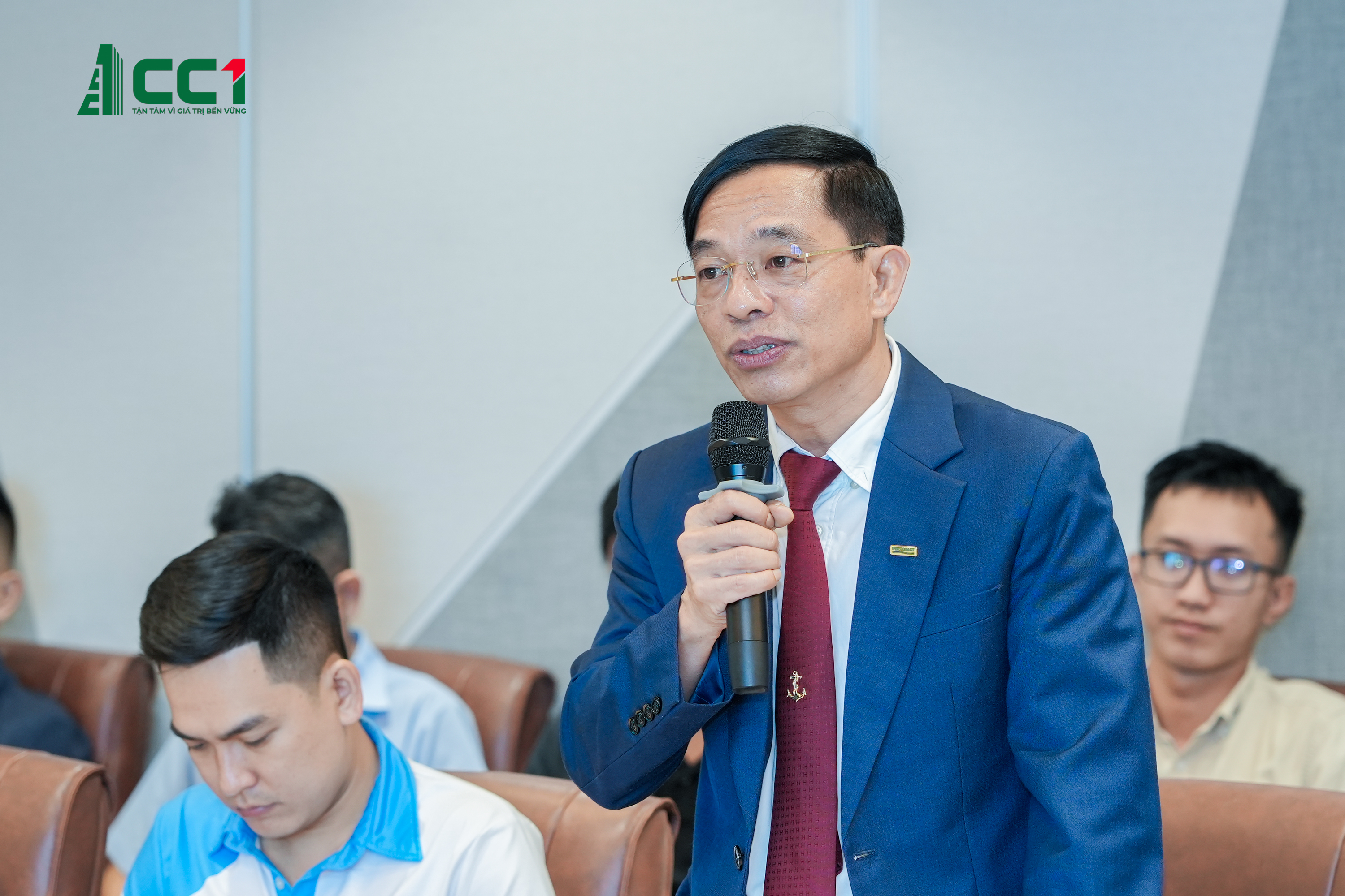 Ông Phạm Anh Tuấn, Phó Chủ tịch Thường trực HĐQT kiêm Tổng Giám đốc Portcoast, phát biểu tại buổi lễ